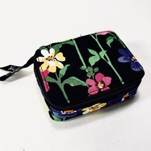 Vera Bradley Travel Pill Case Wildflower Garden Pattern Removable Case